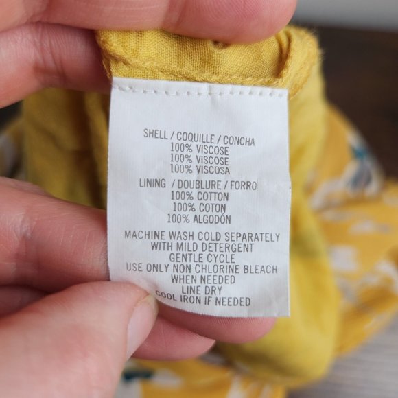 Oneill Skirt Womens Small Yellow Floral Maxi Double Slit Beach Swim Cover Casual - Picture 16 of 16